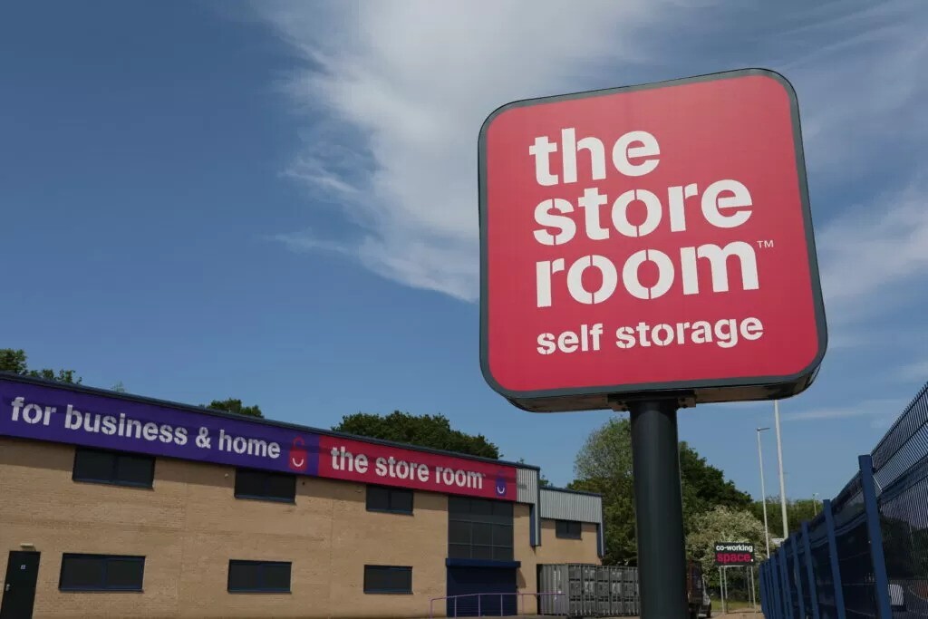 Image for The Store Room Leicester with Signage. Signage reads The Store Room: for business and home