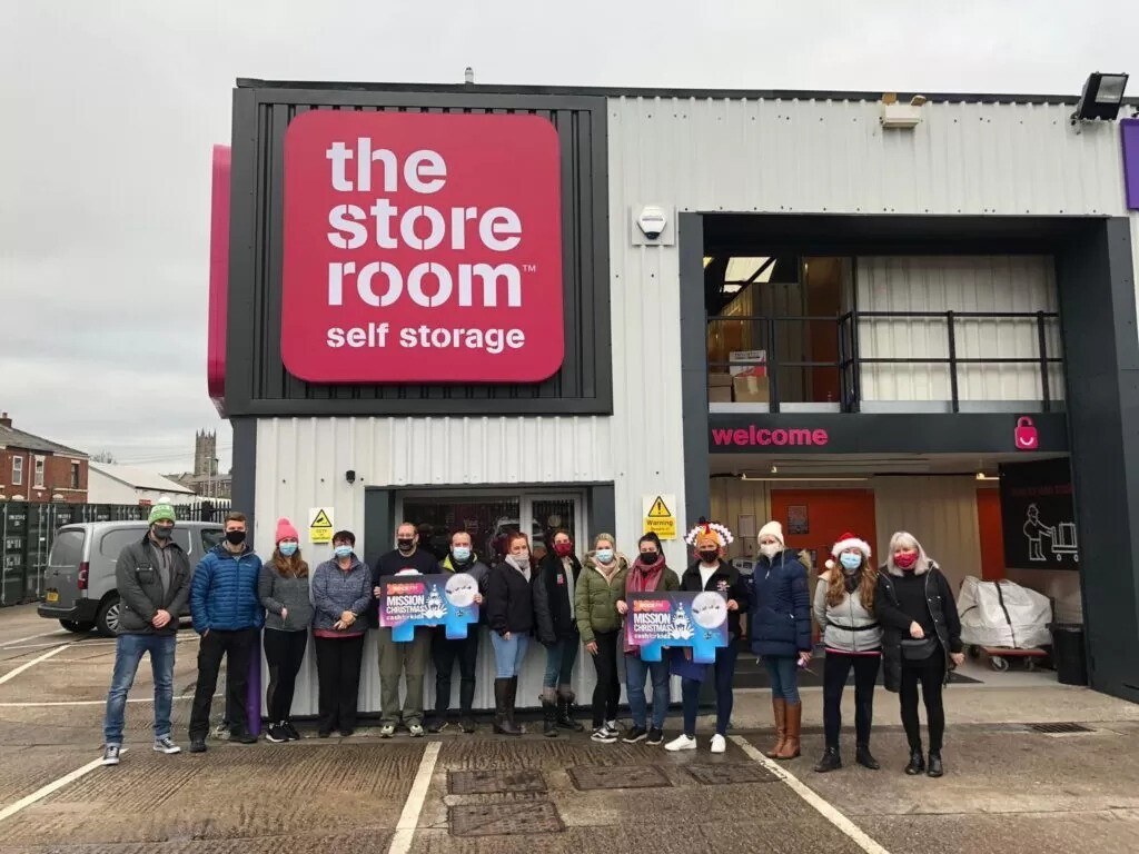 Volunteers outside The Store Room Preston