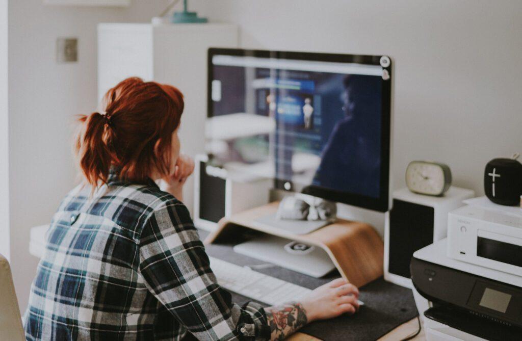 image of person working in private office